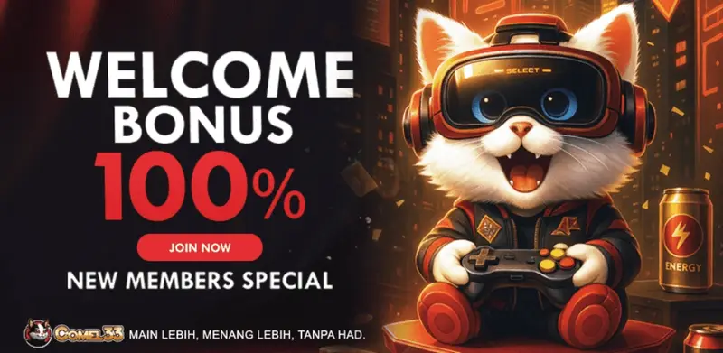 Comel33 welcome bonus 100%